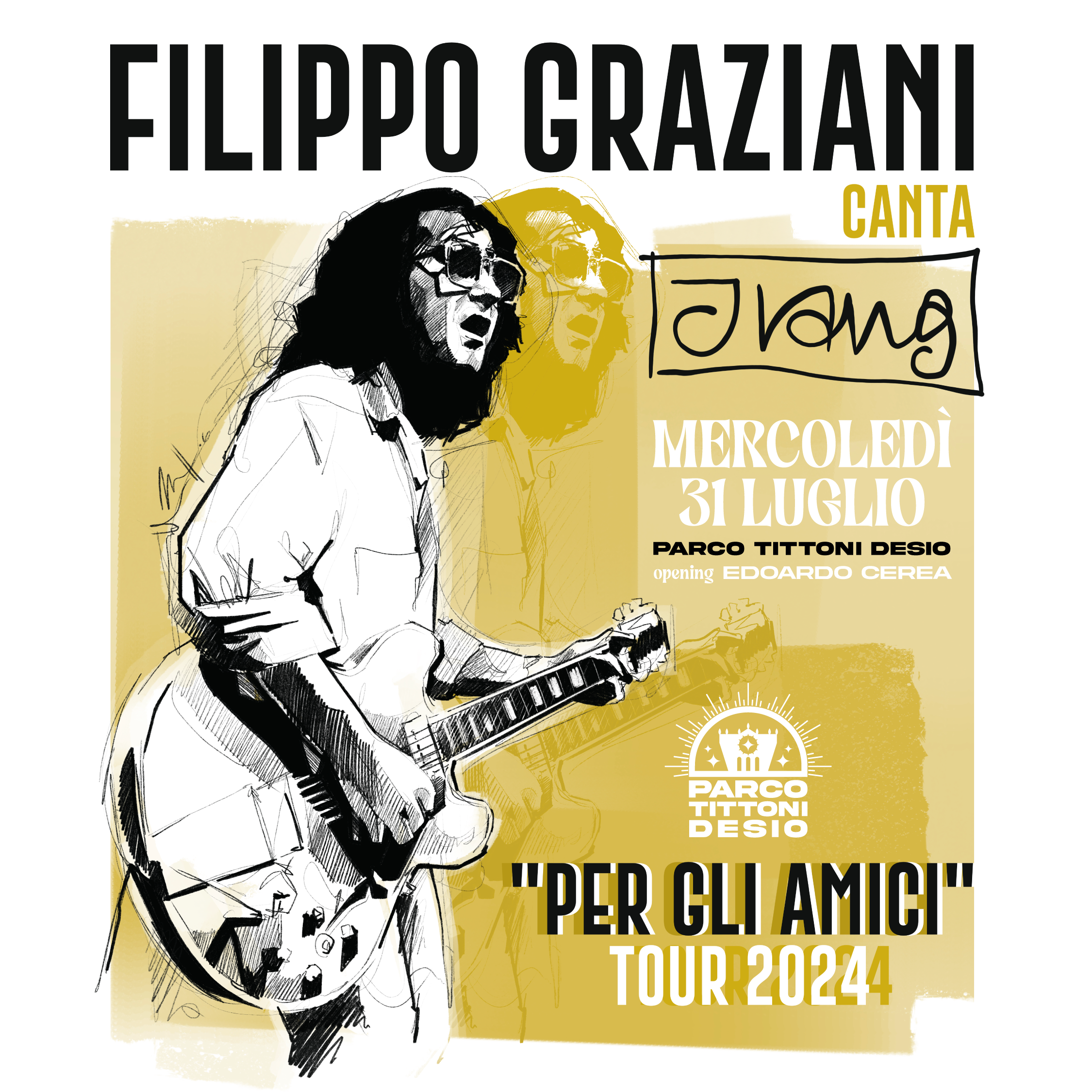 Filippo Graziani canta Ivan – “Per gli amici Tour” un tour che celebra l’eredità di suo padre, Ivan Graziani, leggenda della musica italiana.